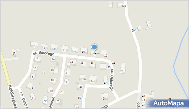 Wałcz, Osiedle Stefana Batorego, 17, mapa Wałcz