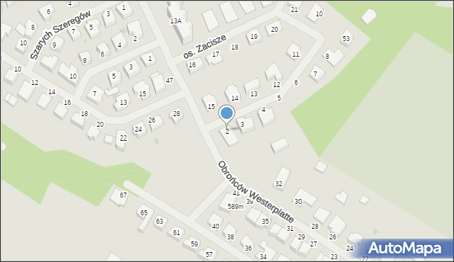 Wałcz, Osiedle Zacisze, 2, mapa Wałcz