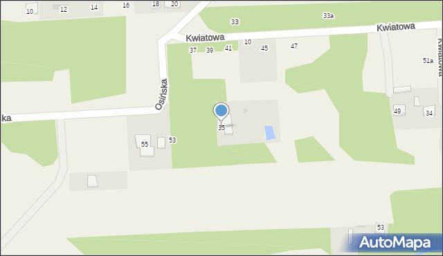 Wanaty, Osińska, 35, mapa Wanaty