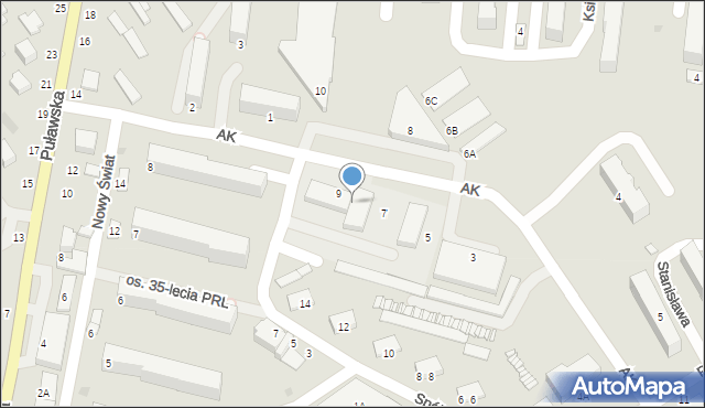 Warka, Osiedle 35-lecia PRL, 9, mapa Warka