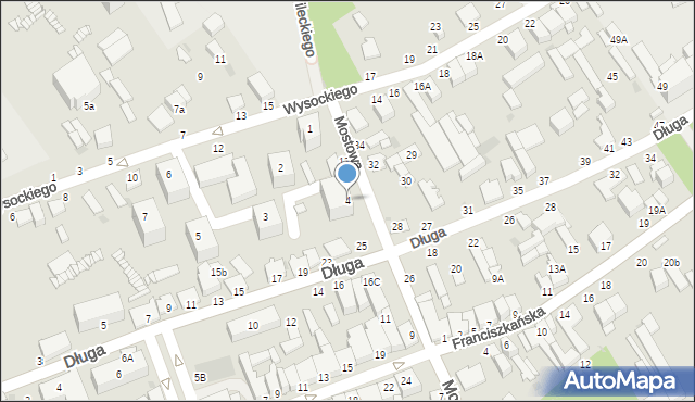 Warka, Osiedle Wysockiego Piotra, 4, mapa Warka