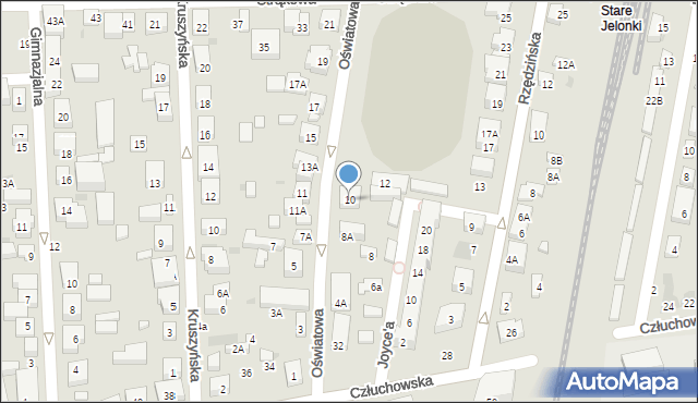 Warszawa, Oświatowa, 10, mapa Warszawy