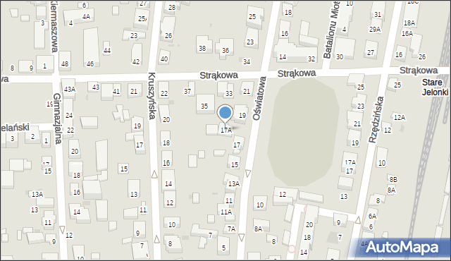 Warszawa, Oświatowa, 17A, mapa Warszawy