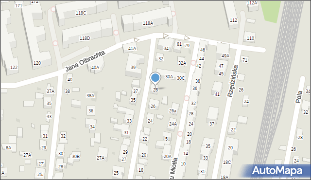 Warszawa, Oświatowa, 28, mapa Warszawy