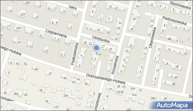 Warszawa, Osowiecka, 5, mapa Warszawy