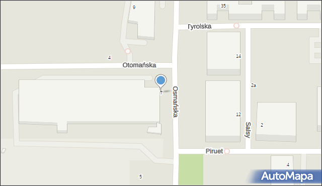 Warszawa, Osmańska, 7, mapa Warszawy