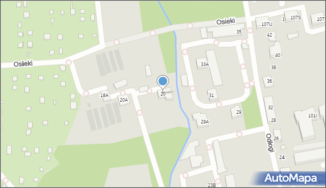 Warszawa, Osieki, 20, mapa Warszawy