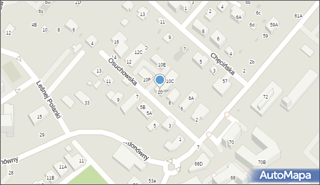 Warszawa, Osuchowska, 10, mapa Warszawy