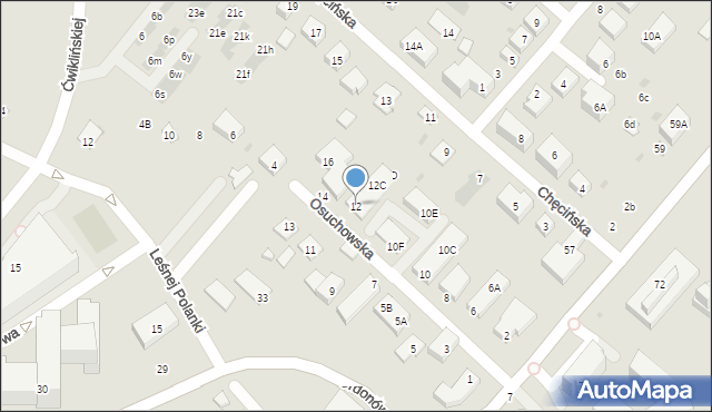 Warszawa, Osuchowska, 12, mapa Warszawy
