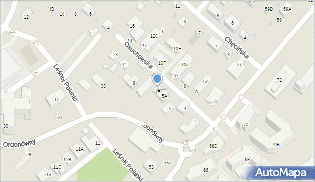 Warszawa, Osuchowska, 5B, mapa Warszawy