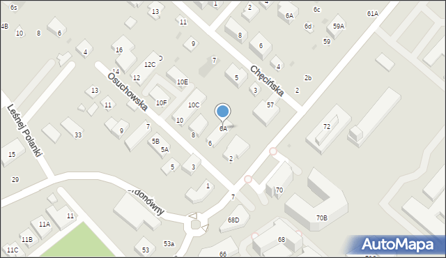 Warszawa, Osuchowska, 6A, mapa Warszawy