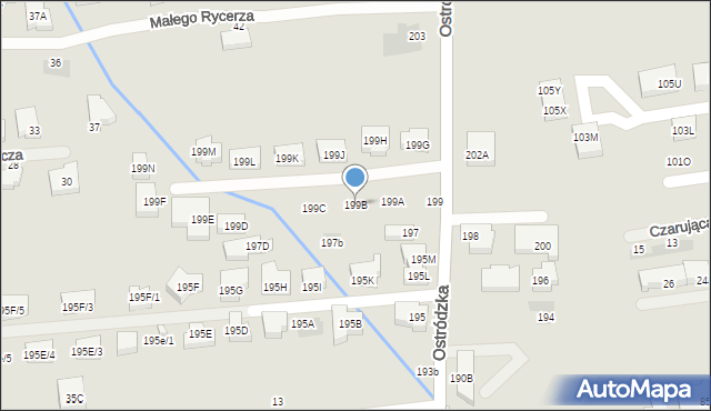 Warszawa, Ostródzka, 199B, mapa Warszawy