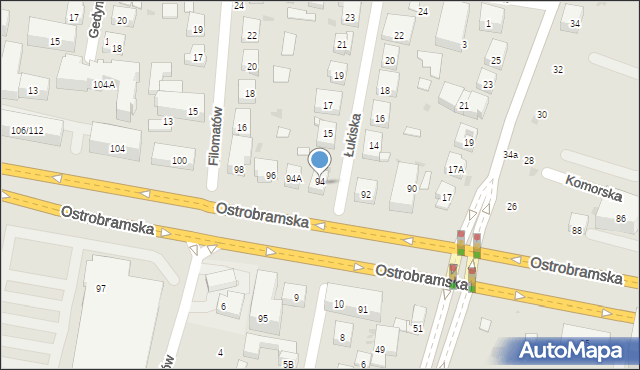 Warszawa, Ostrobramska, 94, mapa Warszawy