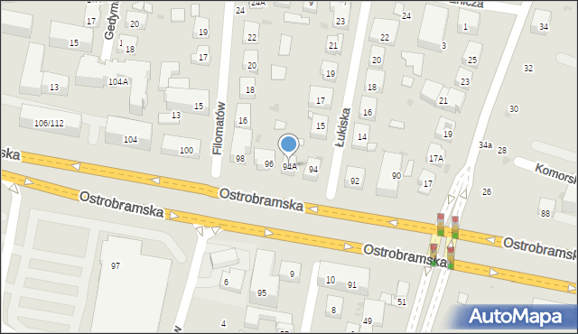 Warszawa, Ostrobramska, 94A, mapa Warszawy