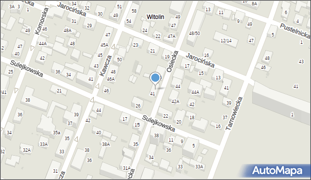 Warszawa, Osiecka, 43, mapa Warszawy