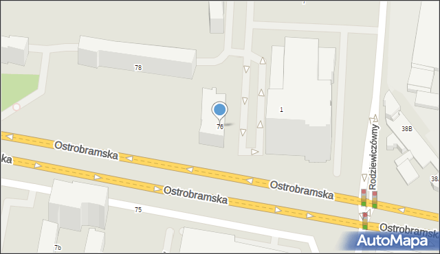 Warszawa, Ostrobramska, 76, mapa Warszawy