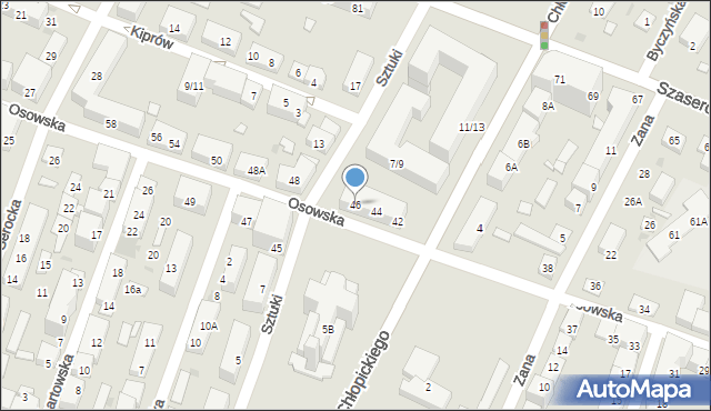 Warszawa, Osowska, 46, mapa Warszawy