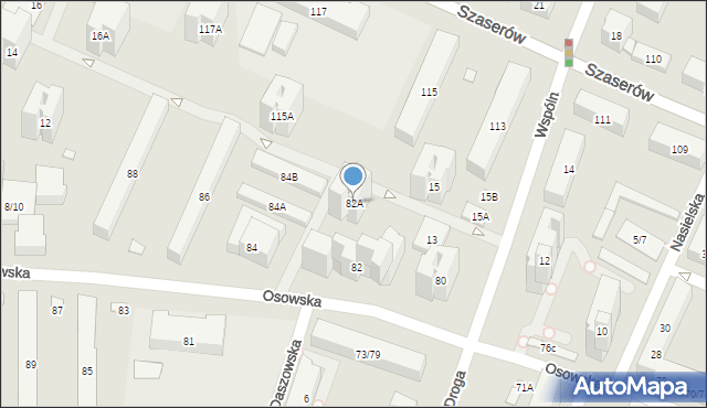 Warszawa, Osowska, 82A, mapa Warszawy