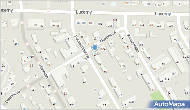 Warszawa, Osadnicza, 10, mapa Warszawy