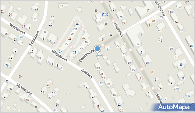 Warszawa, Osadnicza, 2, mapa Warszawy