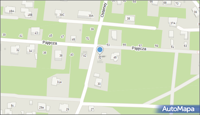 Warszawa, Osterwy Juliusza, 32, mapa Warszawy