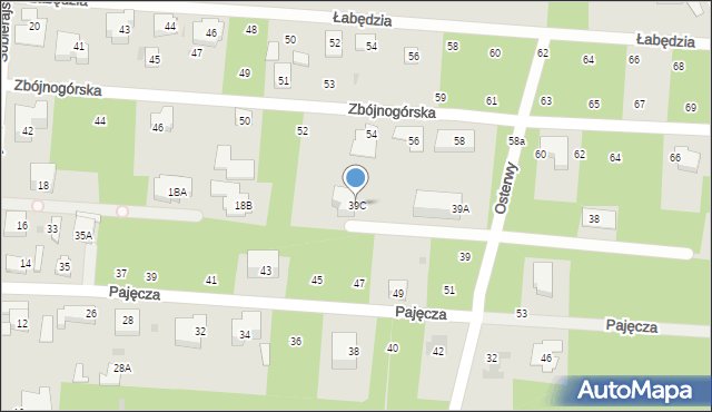 Warszawa, Osterwy Juliusza, 39C, mapa Warszawy