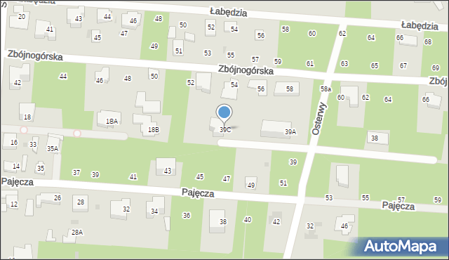 Warszawa, Osterwy Juliusza, 39C, mapa Warszawy