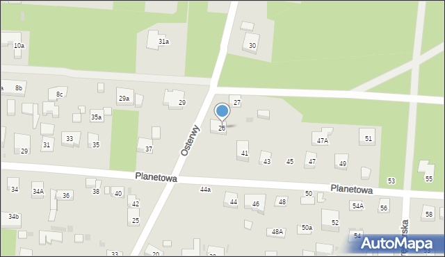 Warszawa, Osterwy Juliusza, 26, mapa Warszawy