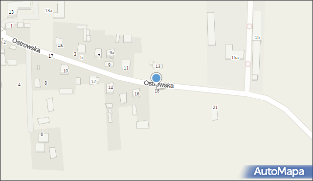 Wąsewo, Ostrowska, 18, mapa Wąsewo