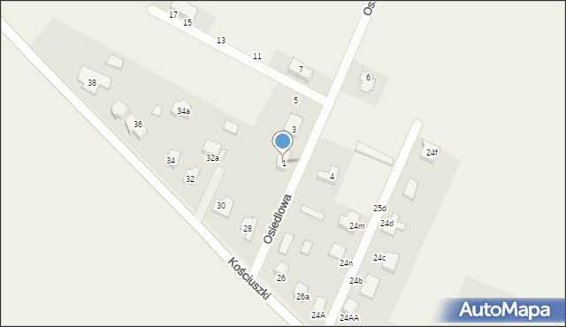 Węgry, Osiedlowa, 1, mapa Węgry