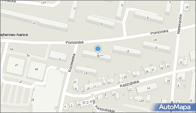 Wejherowo, Osiedle Kaszubskie, 16, mapa Wejherowo