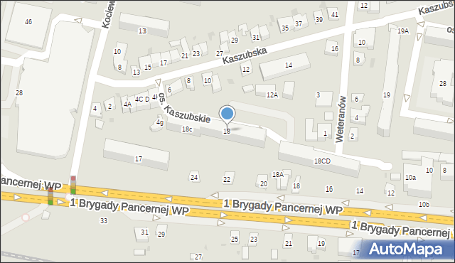 Wejherowo, Osiedle Kaszubskie, 18, mapa Wejherowo