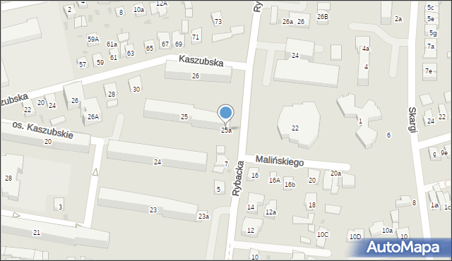Wejherowo, Osiedle Kaszubskie, 25a, mapa Wejherowo