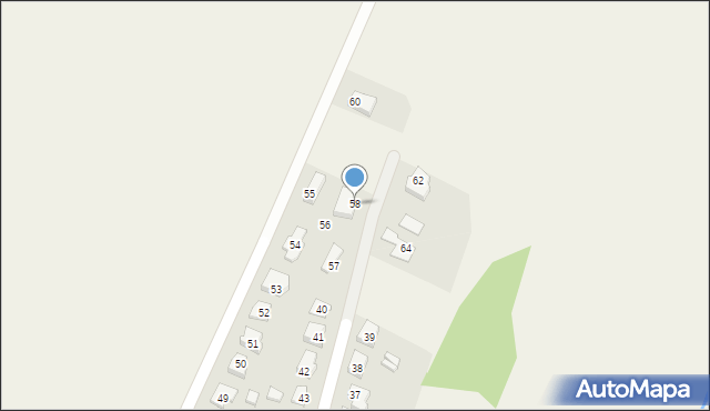 Wełnica, Osiedle Letnie, 58, mapa Wełnica