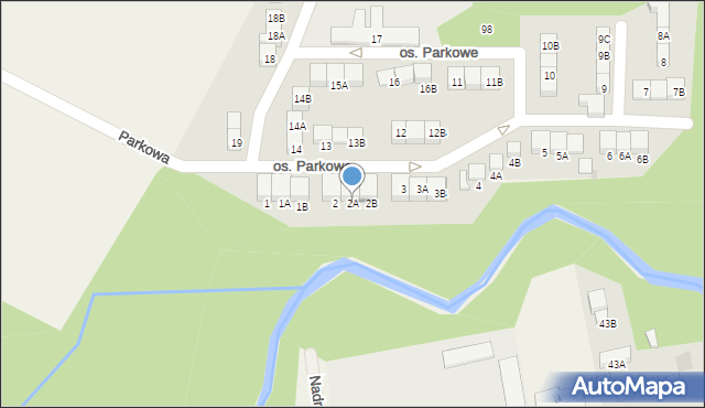 Wiązowna, Osiedle Parkowe, 2A, mapa Wiązowna