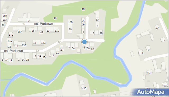 Wiązowna, Osiedle Parkowe, 6, mapa Wiązowna