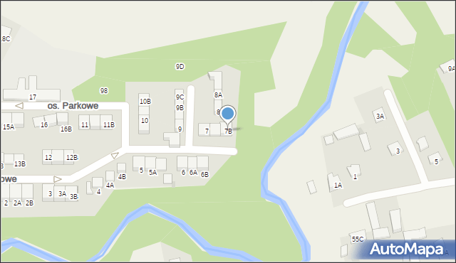 Wiązowna, Osiedle Parkowe, 7B, mapa Wiązowna