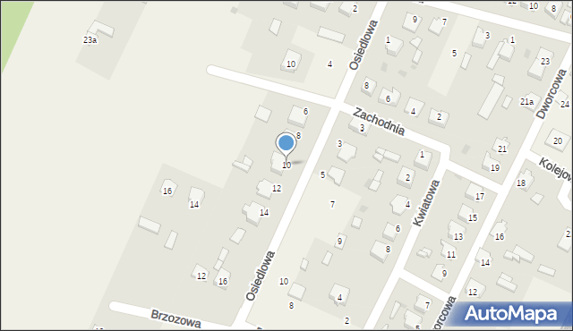 Widzów, Osiedlowa, 10, mapa Widzów