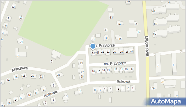 Wieleń, Osiedle Przytorze, 24, mapa Wieleń