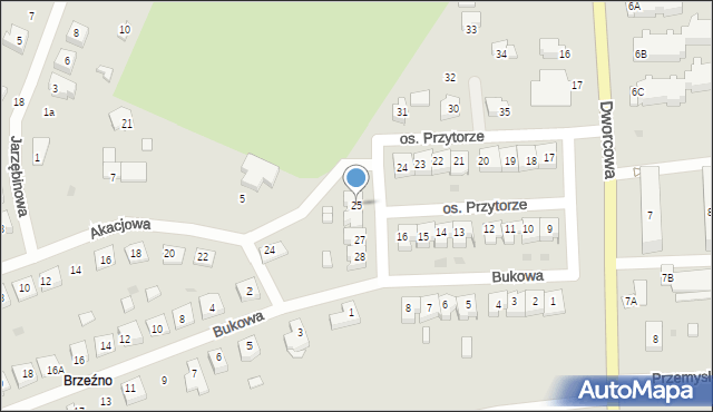 Wieleń, Osiedle Przytorze, 25, mapa Wieleń