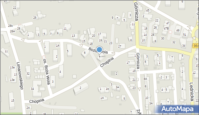 Wieliczka, Osiedle Boża Wola, 7, mapa Wieliczka