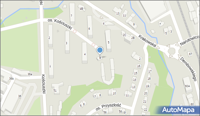 Wieliczka, Osiedle Kościuszki Tadeusza, gen., 8, mapa Wieliczka