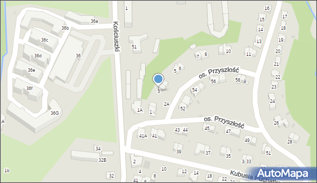 Wieliczka, Osiedle Przyszłość, 3, mapa Wieliczka