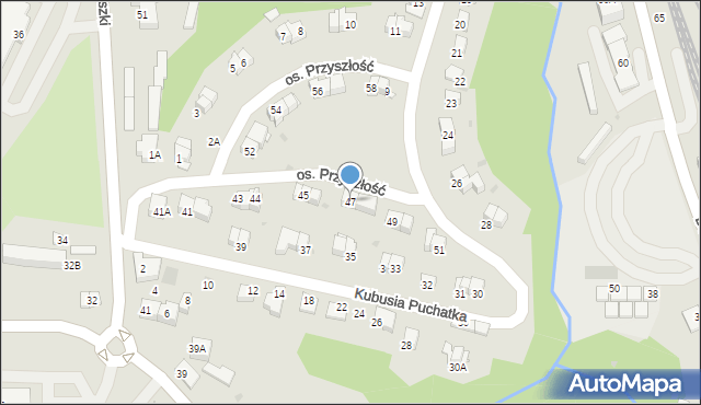 Wieliczka, Osiedle Przyszłość, 47, mapa Wieliczka