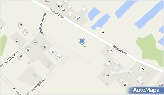 Wieruszew, Osiedle na Wzgórzu, 33, mapa Wieruszew