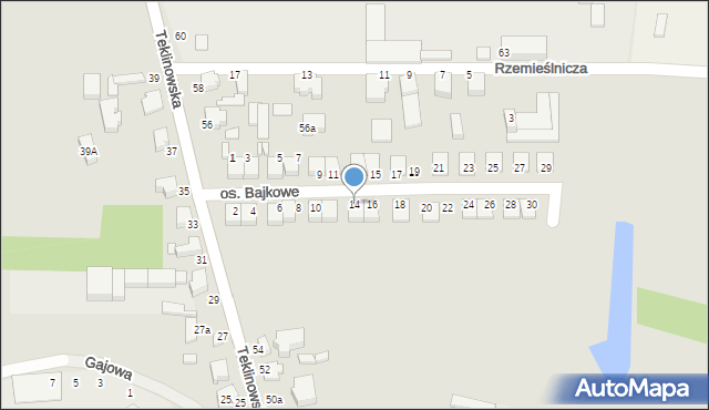 Wieruszów, Osiedle Bajkowe, 14, mapa Wieruszów