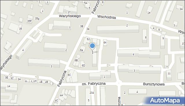 Wieruszów, Osiedle Fabryczna, 2, mapa Wieruszów