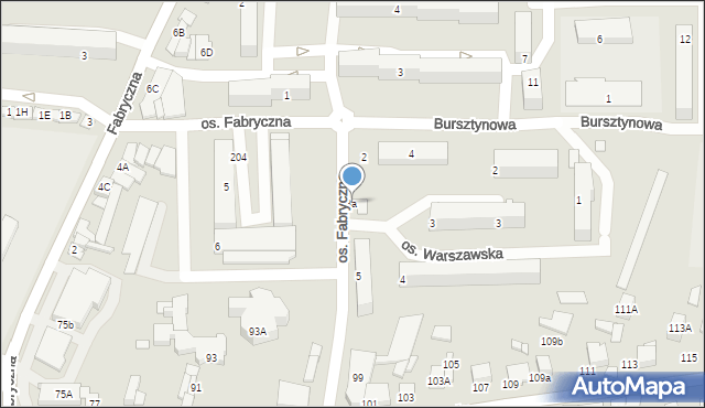 Wieruszów, Osiedle Warszawska, 3a, mapa Wieruszów