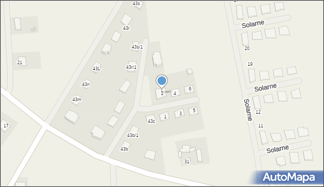 Wierzbiczany, Osiedle Skandynawskie, 2, mapa Wierzbiczany