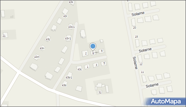 Wierzbiczany, Osiedle Skandynawskie, 4, mapa Wierzbiczany